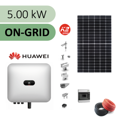 Sistem fotovoltaic ON-GRID, invertor 5 kW, monofazat